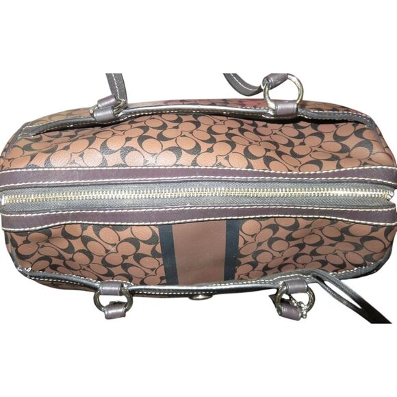 Coach 2010 Chelsea Heritage Brown & Black Coated Leather Boston Bag & wristlet - Picture 7 of 14